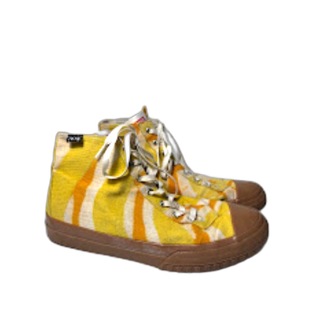 Camper Camaleón 1975 high-top sneakers shoes Yellow orange EFI 42 size 9M/11.5W